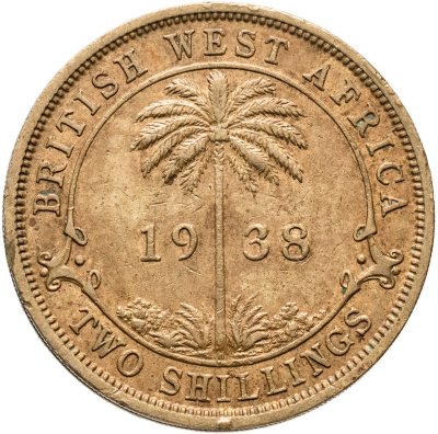 купить Британская Западная Африка 2 шиллинга (shillings) 1938 H