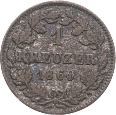 купить Германия, Бавария 1 крейцер 1860