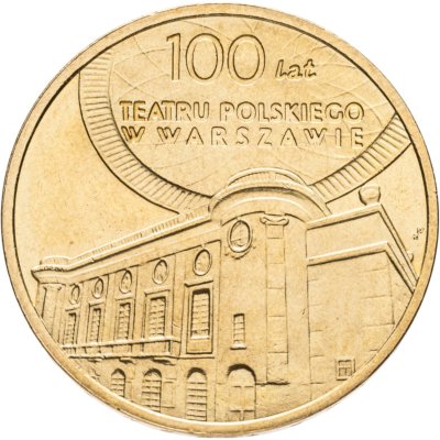купить Польша 2 злотых 2013 "100 лет Польскому театру в Варшаве"