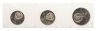 Купить Набор из 3 монет 1, 3 и 5 рублей 1987 Proof "70 лет Великой Октябрьской социалистической революции" в банковской запайке