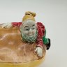 Купить Крышка от шкатулки "Гном на грибе", фаянс, роспись, Товарищество М.С. Кузнецова, Российская империя, 1890-1917 гг.