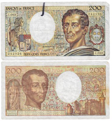 купить Франция 200 франков 1981-1994 (Montesquieu, барон де Монтескьё) Pick 155