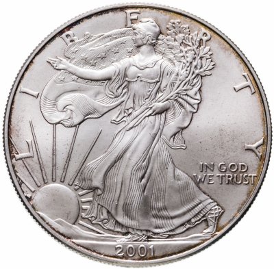 купить США 1 доллар (dollar) 2001 Американский серебряный орёл Без отметки монетного двора США