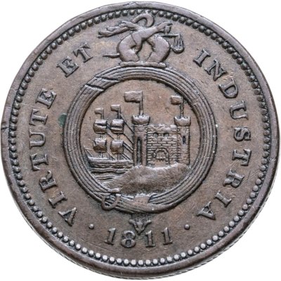 купить Великобритания Бристоль и Южный Уэльс 1 пенни (penny) 1811