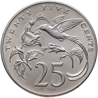 купить Ямайка 25 центов (cents) 1973 Отметка монетного двора "FM"