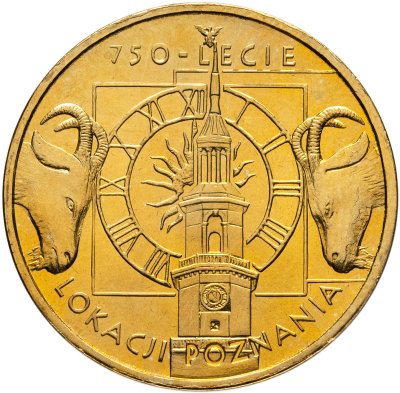 купить Польша 2 злотых 2003 "750 лет городу Познань"