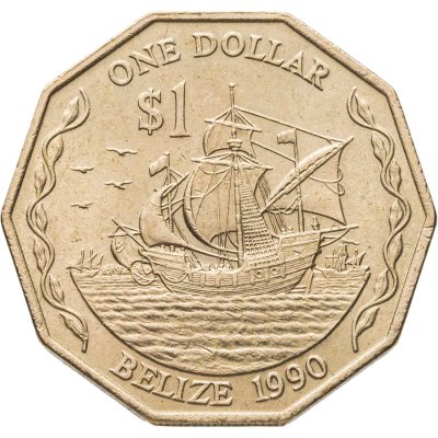 купить Белиз 1 доллар (dollar) 1990
