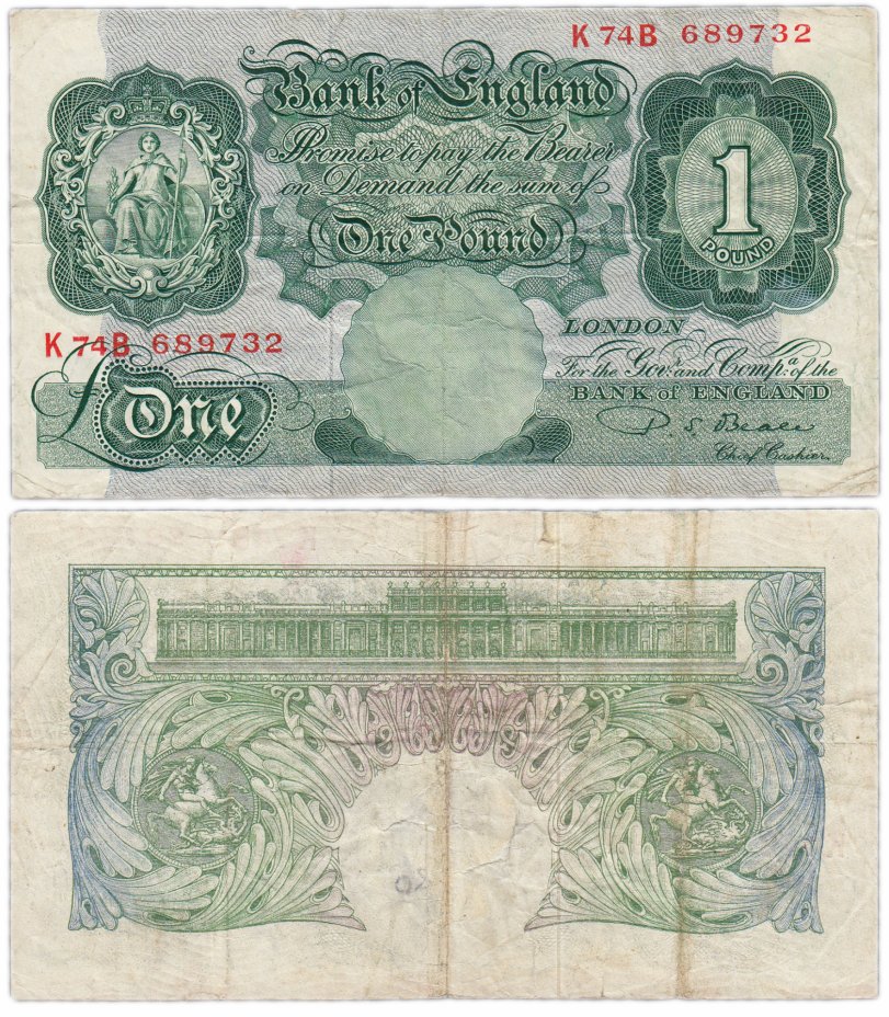 купить Англия 1 фунт 1949-1955 (Pick 368b)