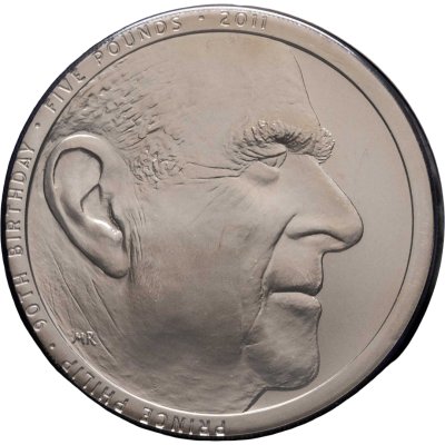 купить Великобритания 5 фунтов (pounds) 2011 "90 лет со дня рождения Его Королевского Высочества принца Филиппа" в буклете