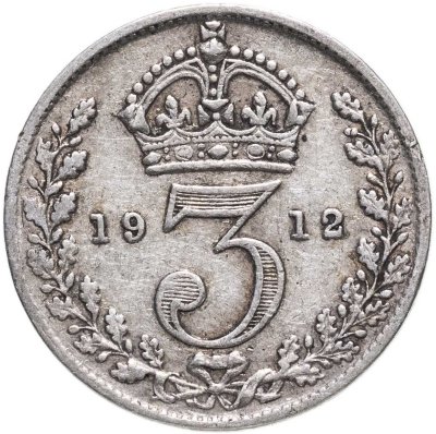 Купить Великобритания 3 пенса (pence) 1912