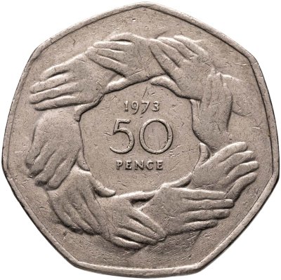 купить Великобритания 50 пенсов (pence) 1973 "Вступление в Европейское Экономическое Сообщество"