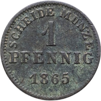 купить Германия, Гессен-Дармштадт 1 пфенниг 1865
