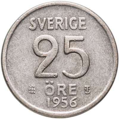 купить Швеция 25 эре (ore) 1956