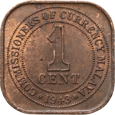 купить Малайя 1 цент (cent) 1943