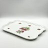 Купить Поднос кофейный, украшенный изображением гвоздик, фарфор, деколь, Западная Европа, 1950-1970 гг.