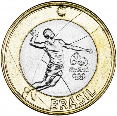 купить Бразилия 1 реал 2015 Волейбол