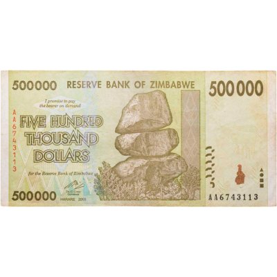 купить Зимбабве - 500000 (500 тысяч) долларов 2008 "Скотоводство"