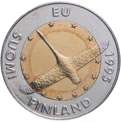 купить Финляндия 10 марок 1995 "Вступление Финляндии в Европейский союз"