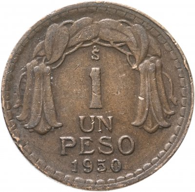 купить Чили 1 песо (peso) 1950