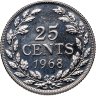 Купить Либерия 25 центов (cents) 1968