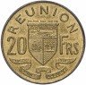 Купить Реюньон (заморский регион Франции) 20 франков 1955