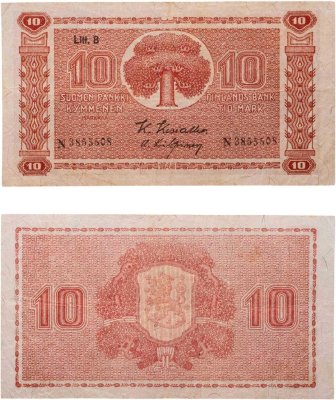 купить Финляндия 10 марок 1945
