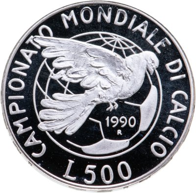 купить Италия 500 лир 1990 "Чемпионат мира по футболу 1990"