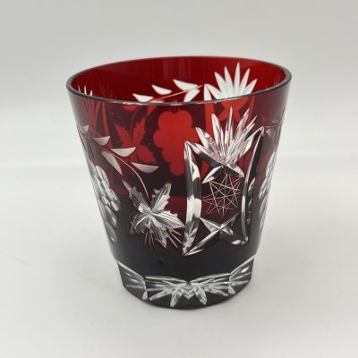 купить Стакан для виски (рокс), стекло, нацвет, резьба, Egermann, Германия, 1970-1980 гг.