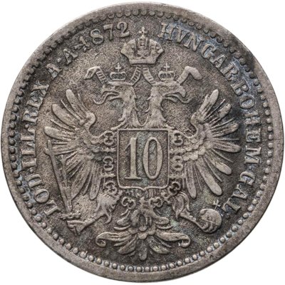 купить Австро-Венгрия 10 крейцеров 1872 для Австрии