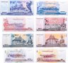 Купить Камбоджа набор из 8 банкнот 50, 100, 200, 500, 1000 риелей 2001-2022