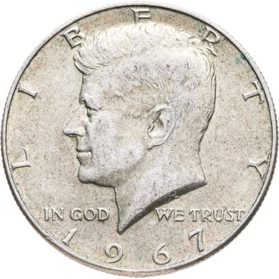 купить США 50 центов (1/2 доллара, half dollar) 1967 Kennedy Half Dollar (Кеннеди)