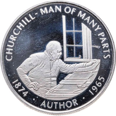 купить Фолклендские острова 50 пенсов (pence) 2005 "Уинстон Черчилль - разносторонний человек. Писатель"