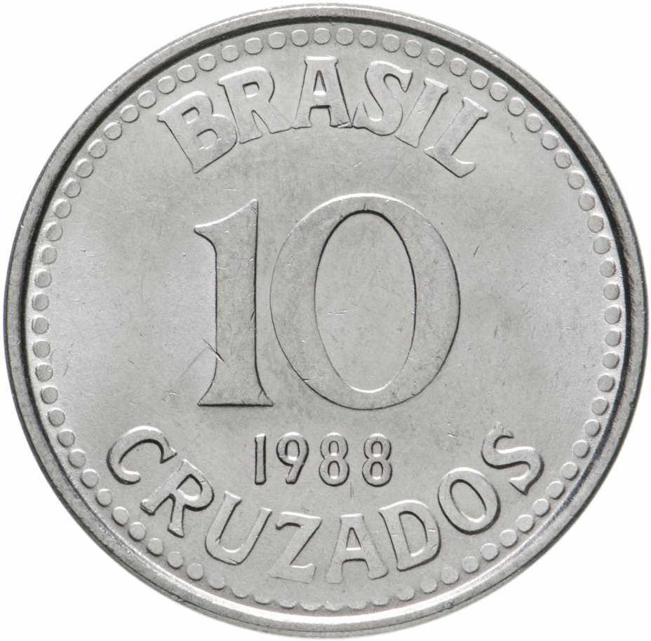 купить Бразилия 10 крузадо 1988