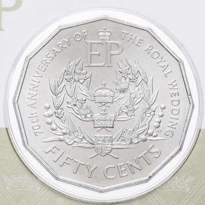 купить Австралия 50 центов 2017 70 лет Королевской свадьбе