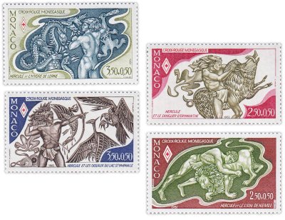 купить Монако набор из 4 марок 1981-1982 "Подвиги Геракла"