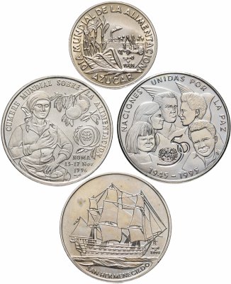 купить Куба набор из 4-х монет 1 песо 1981-2008