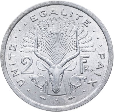 купить Джибути 2 франка (francs) 1977