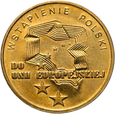 купить Польша 2 злотых 2004 "Присоединение Польши к Европейскому Союзу"