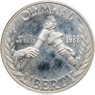 купить США 1 доллар 1988 "Участие США в Олимпиаде 1988 года в Сеуле"