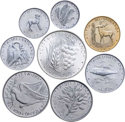 купить Ватикан годовой набор из 8 монет 1974