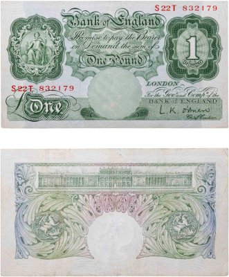 купить Великобритания 1 фунт 1949-1955