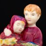 Купить Статуэтка  "The Flower Seller’s Children" ("Дети - продавцы цветов") из коллекции "Street vendors" ("Уличные торговцы"), автор Лесли Харрадайн, фарфор, роспись, Royal Doulton, Великобритания, 2005 г.
