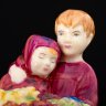 Купить Статуэтка  "The Flower Seller’s Children" ("Дети - продавцы цветов") из коллекции "Street vendors" ("Уличные торговцы"), автор Лесли Харрадайн, фарфор, роспись, Royal Doulton, Великобритания, 2005 г.