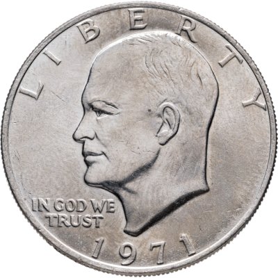 купить США 1 доллар (dollar) 1971 "Эйзенхауэр" без знака монетного двора (P)