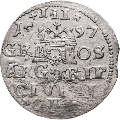 купить Речь Посполитая, Ливония 3 гроша 1597 Сигизмунд III