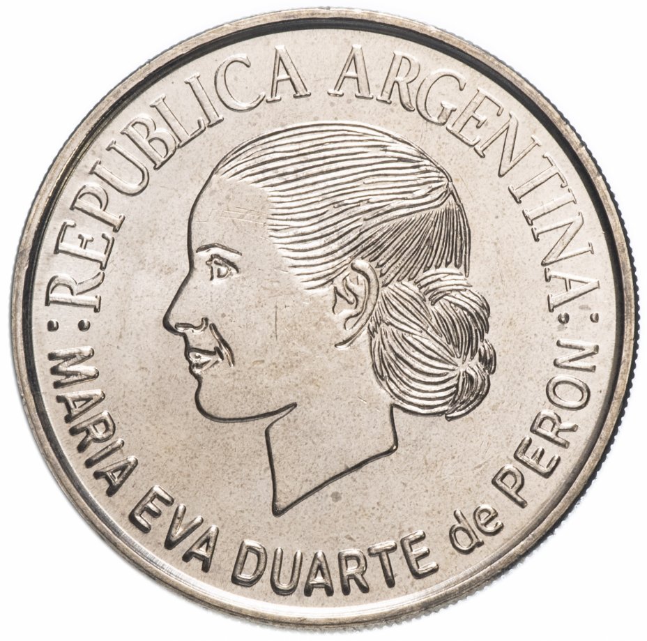 купить Аргентина 2 песо (pesos) 2002 "50 лет со дня смерти Марии Эвы Дуарте де Перон"