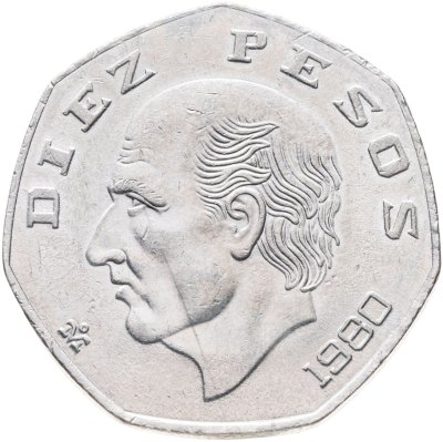 купить Мексика 10 песо (pesos) 1980
