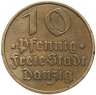 Купить Германия, Данциг 10 пфеннигов 1932