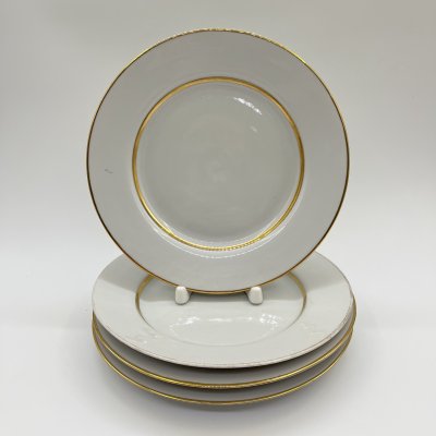 купить Набор из 4-х десертных тарелок, фарфор, золочение, Дулевский фарфоровый завод (Дулёво), СССР, 1968-1991 гг.