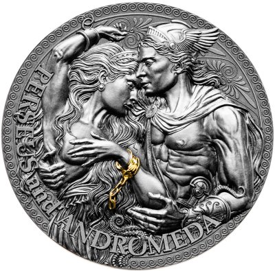 купить Камерун 2000 франков 2023 "Греческая мифология: Персей и Андромеда" в футляре с сертификатом
